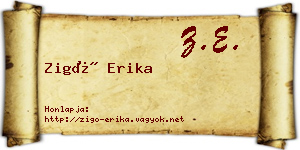 Zigó Erika névjegykártya